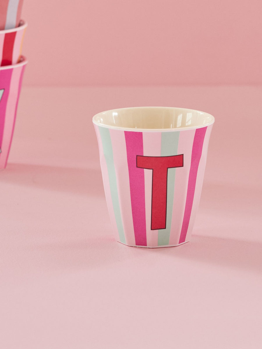 Stripe Letter Cups