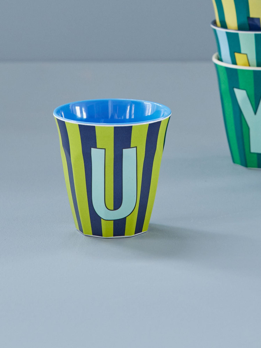 Stripe Letter Cups