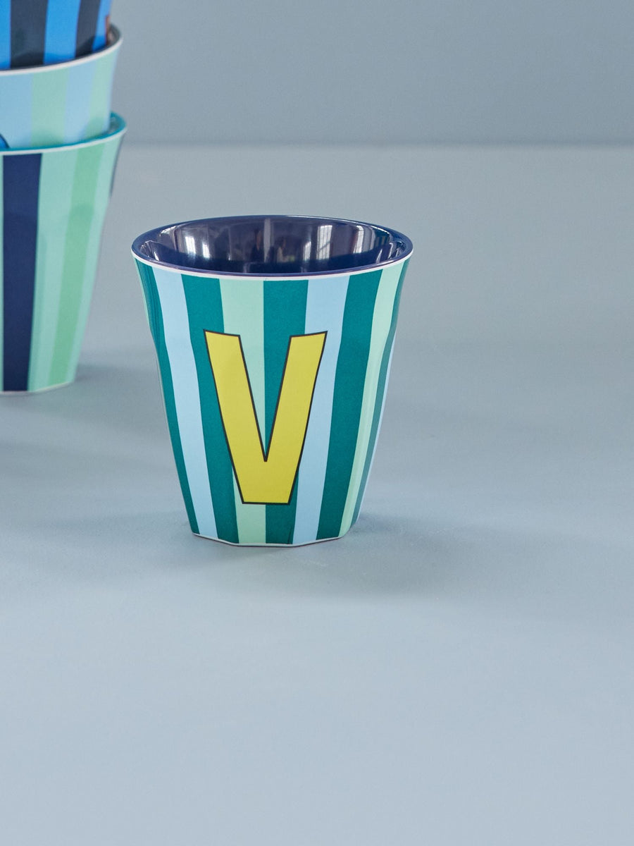 Stripe Letter Cups