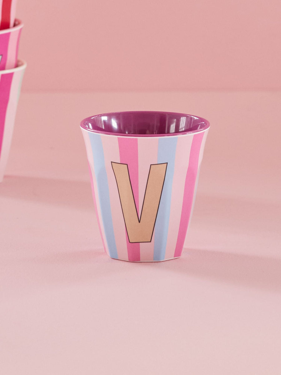 Stripe Letter Cups