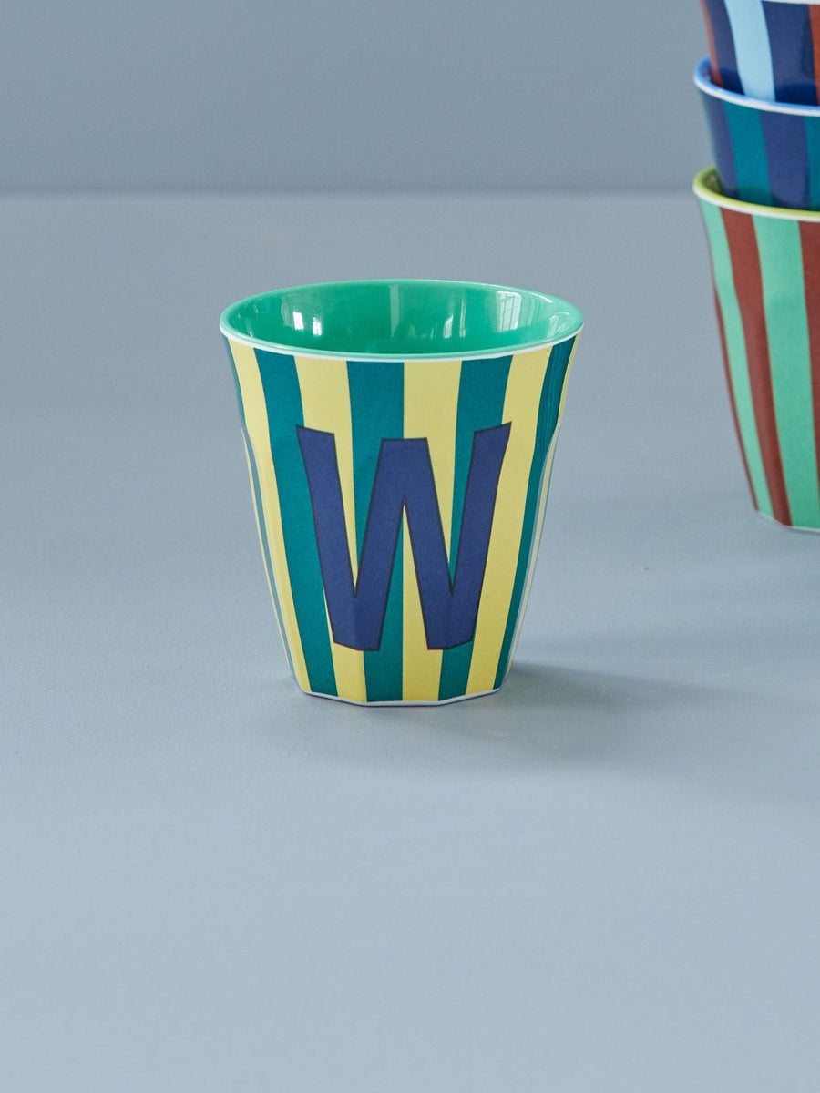Stripe Letter Cups