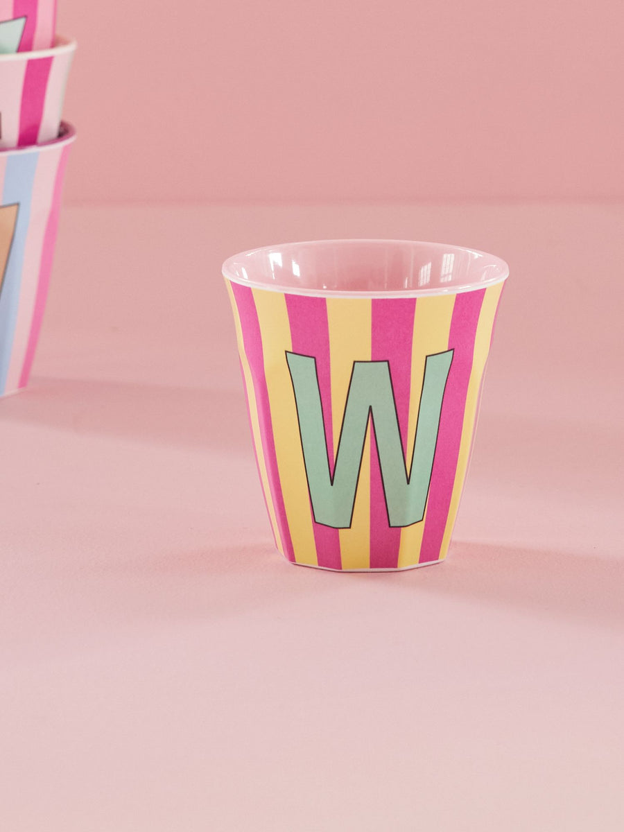 Stripe Letter Cups