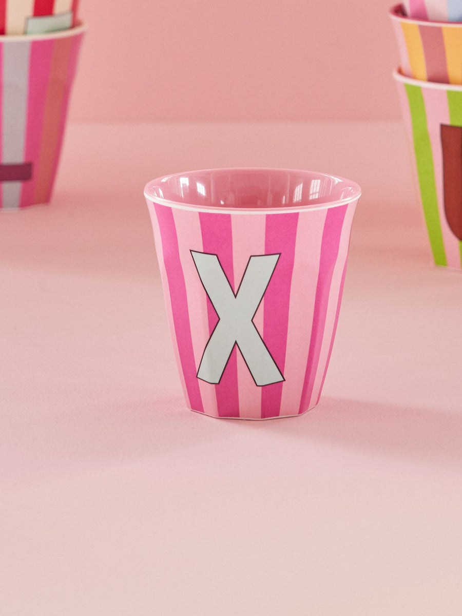 Stripe Letter Cups