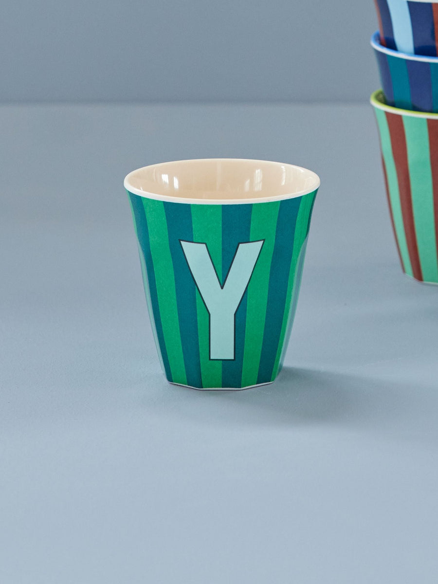 Stripe Letter Cups