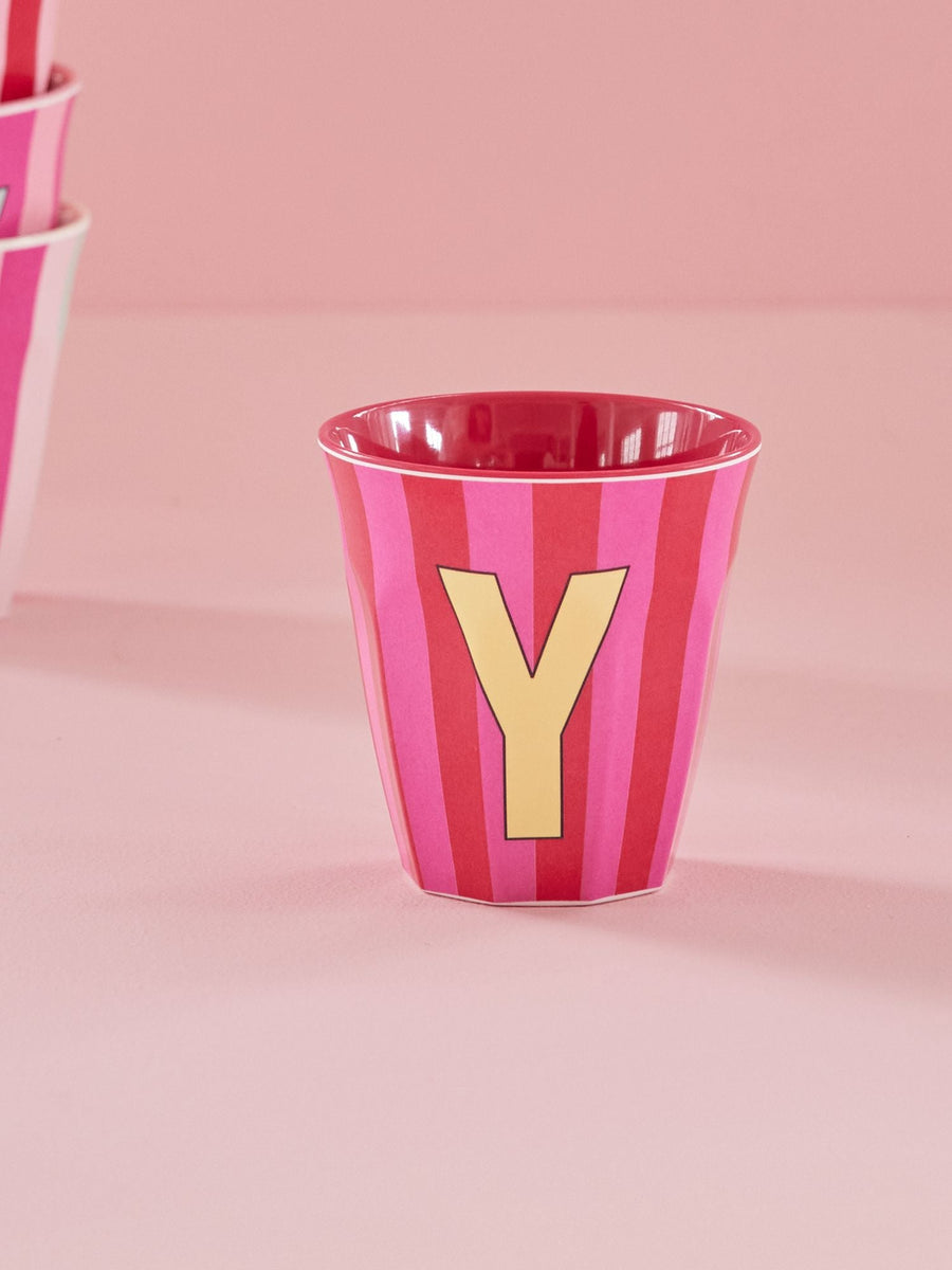 Stripe Letter Cups