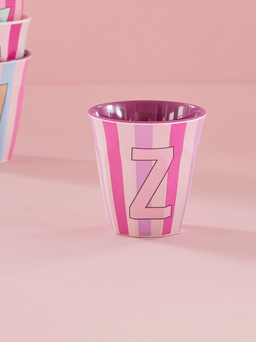 Stripe Letter Cups
