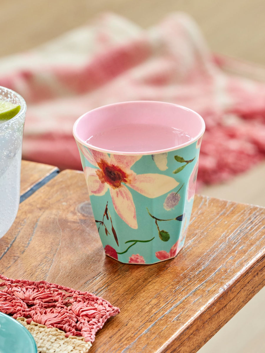 Medium Melamine Cups - Selma Flower Print