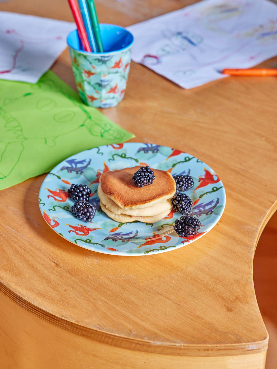 Dragon Print Melamine Lunch Plate