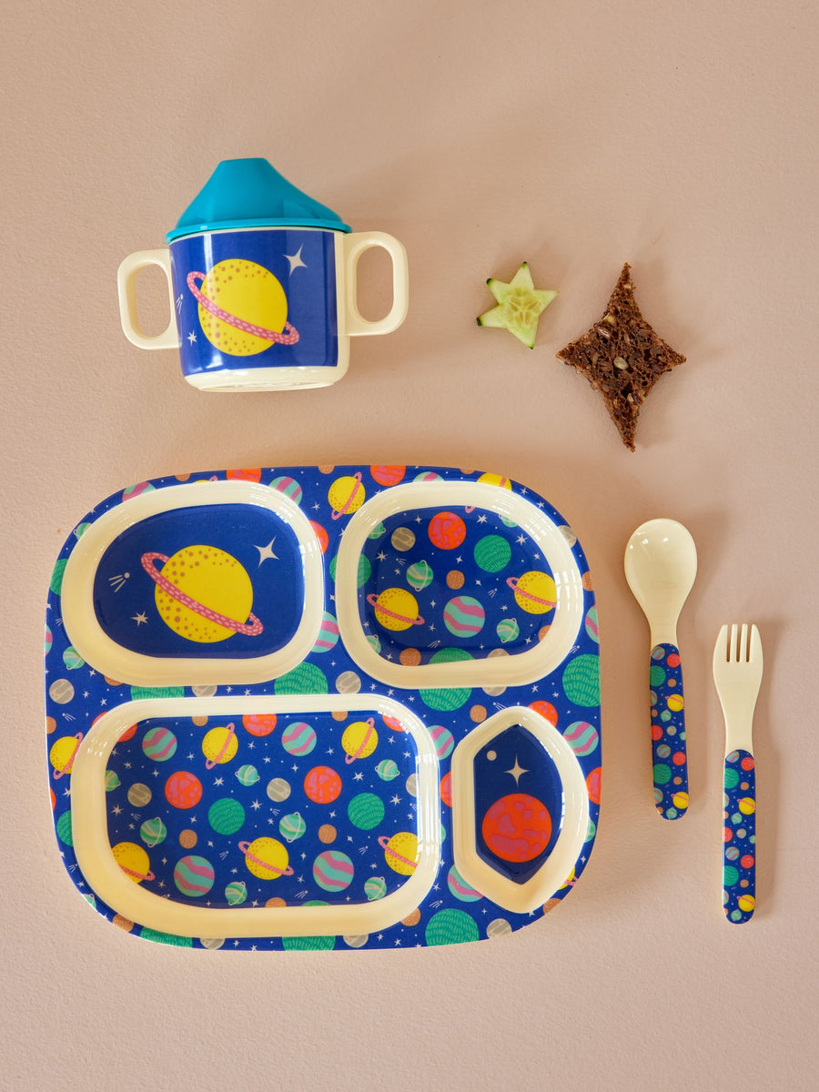 Melamine Baby Dinner Set - Galaxy Print