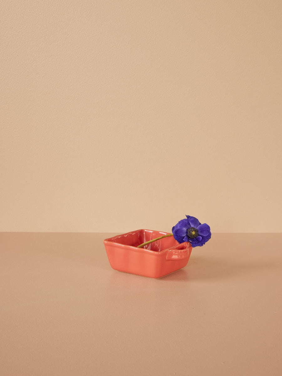 Stoneware Oven Dish - Dark Coral - Small