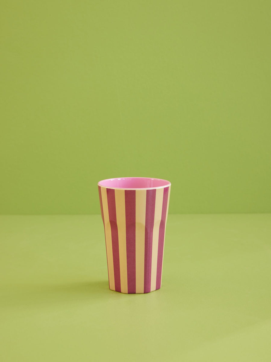 Melamine Tall Cup - Plum Stripe