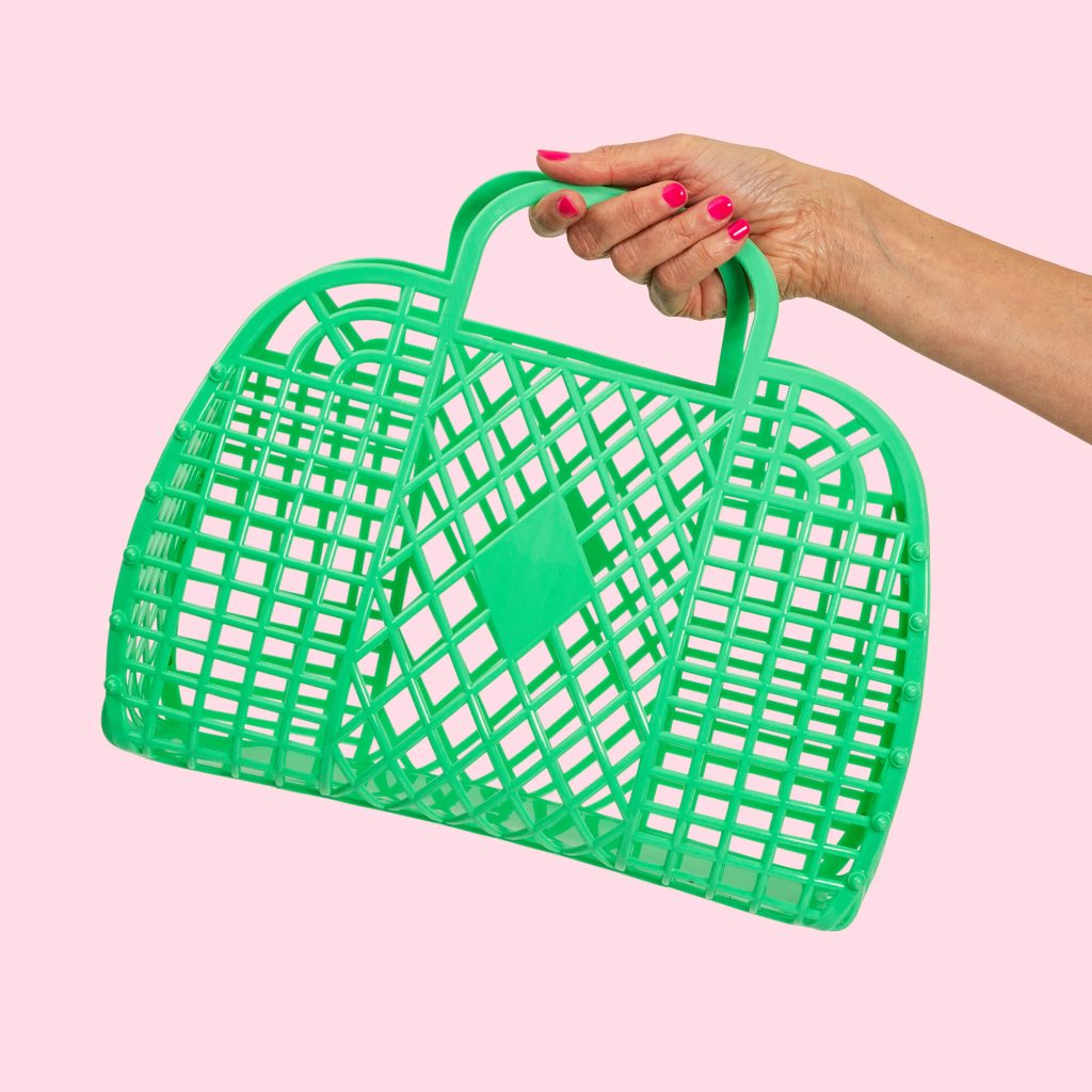 Retro Basket Jelly Bag - Large Green
