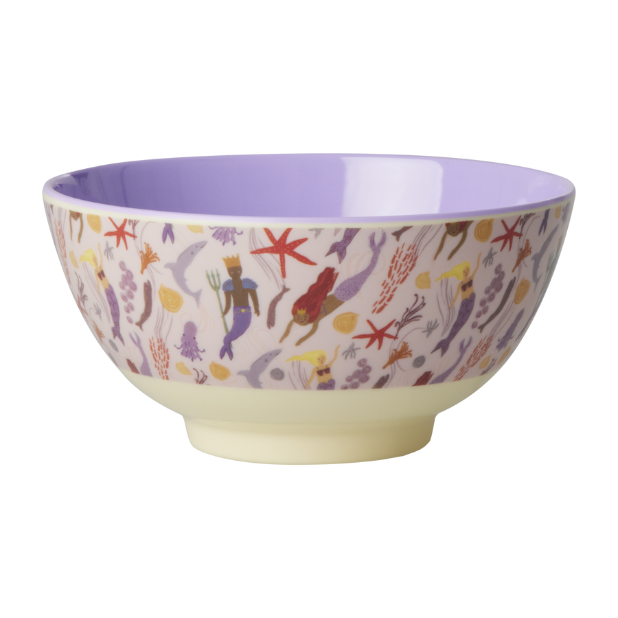 Mermaid Print Medium Melamine Bowl
