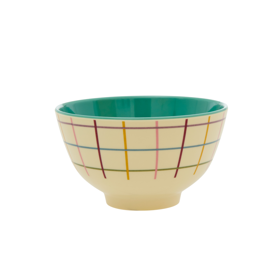 Small Melamine Bowl - Check Print