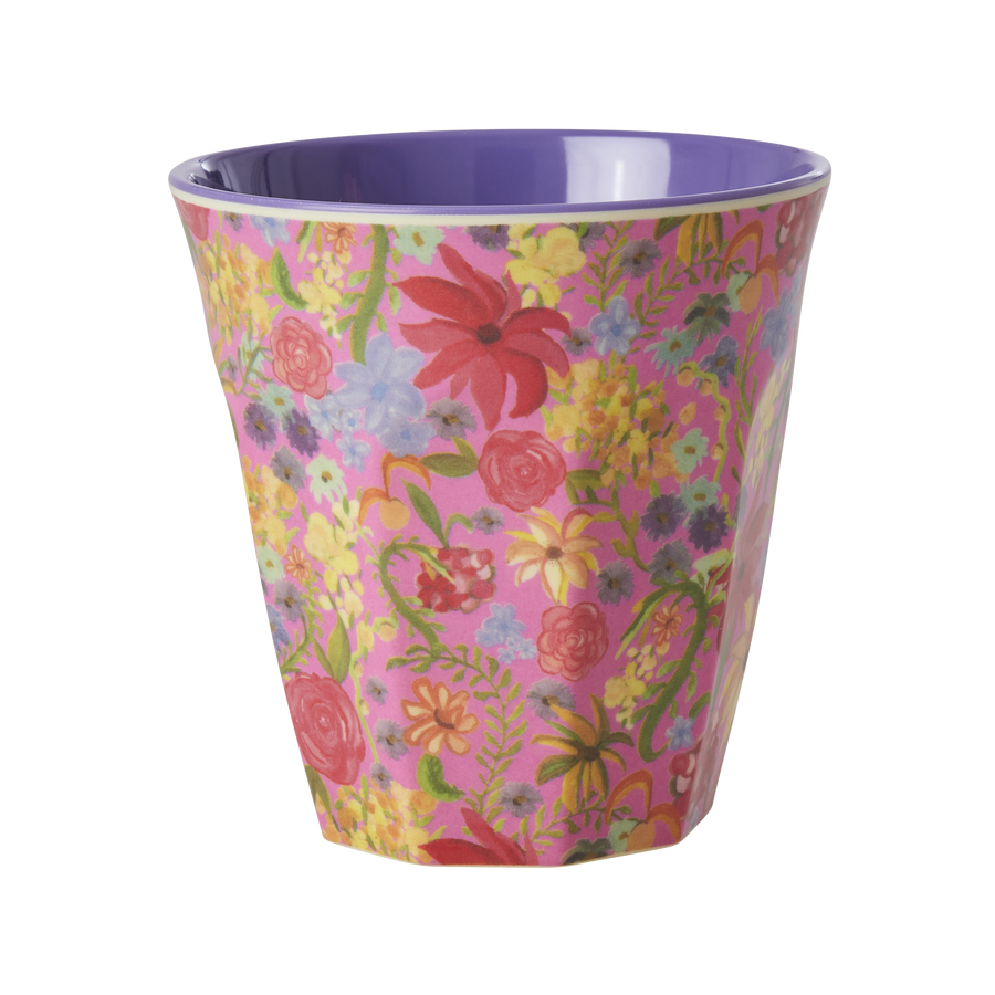 Medium Melamine Cup - Swedish Flower Print