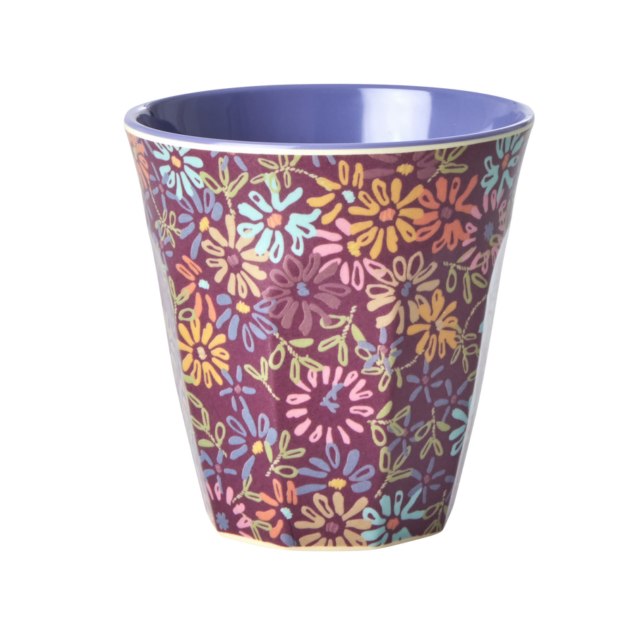 Melamine Cup - Medium - Wild Vintage Flower