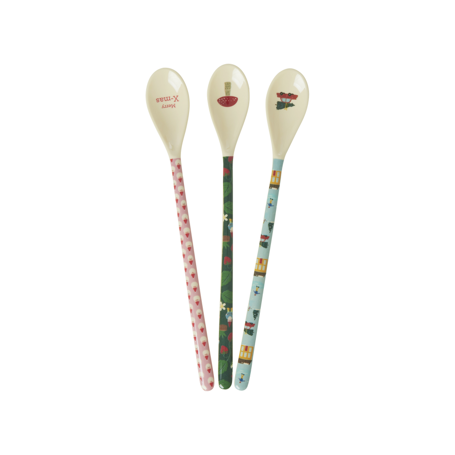 Melamine Latte Spoons - Christmas
