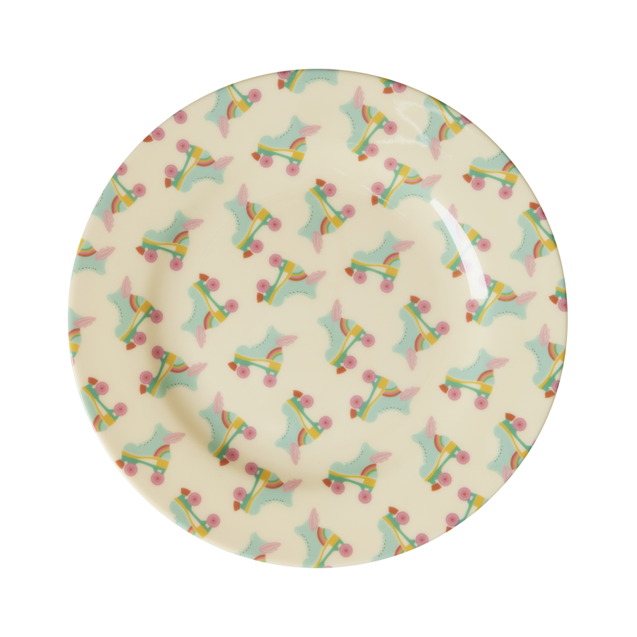Melamine Side Plate - Roller Skates Print