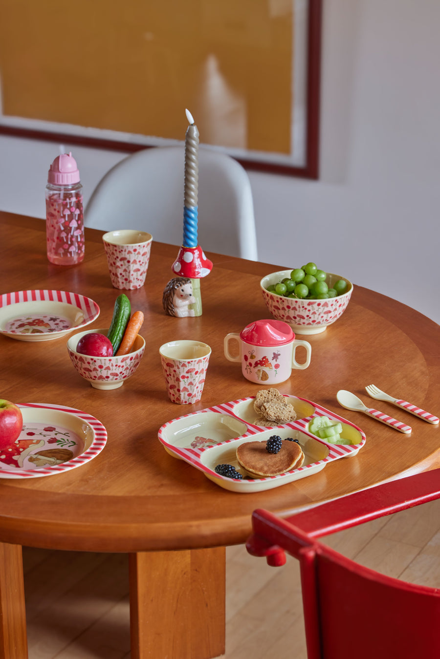 Baby Dinner Set - Red - Happy Forrest Print