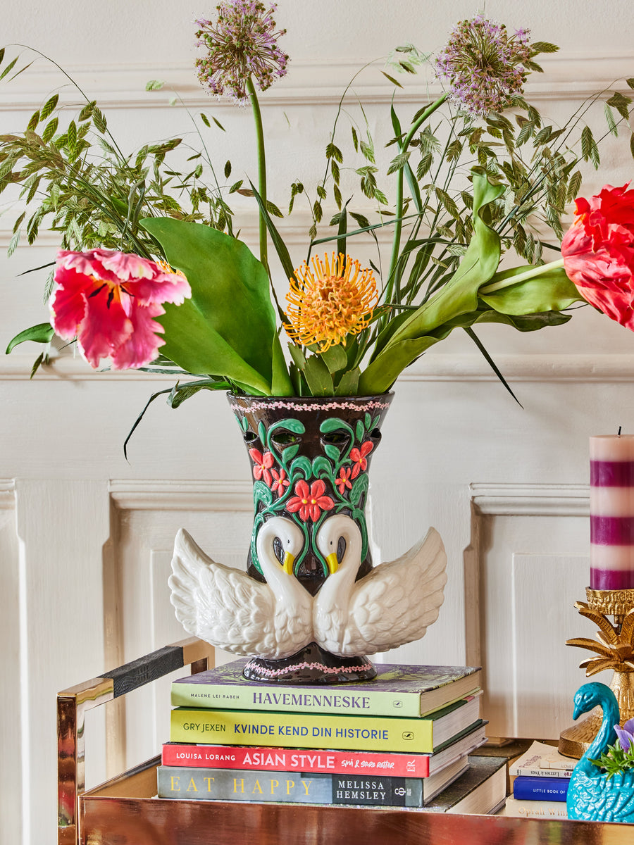 Swan Ceramic Vase