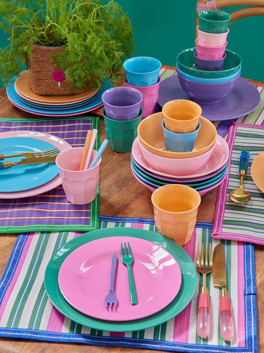 Melamine Side Plate - Mulitcolour Set of 6