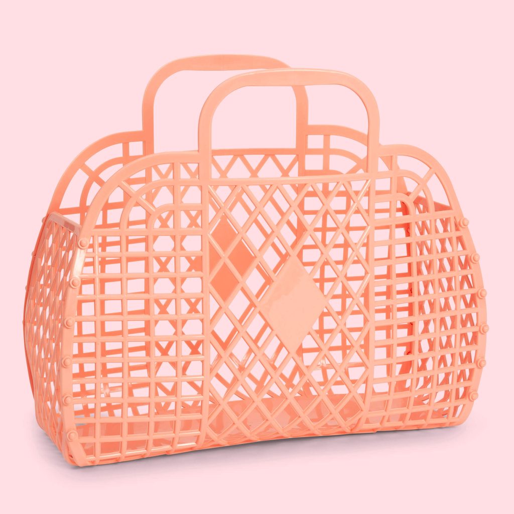 Retro Basket Jelly Bag - Large Peach