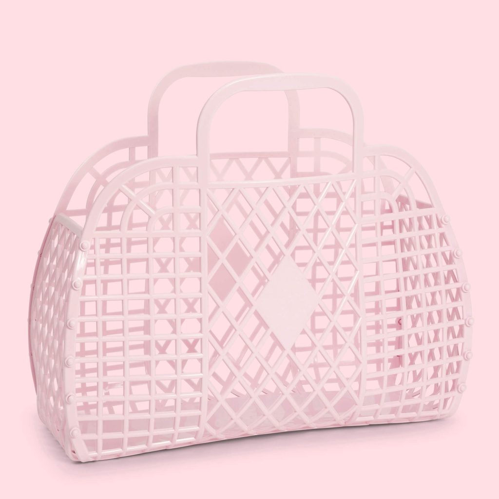 Retro Basket Jelly Bag - Large Pink