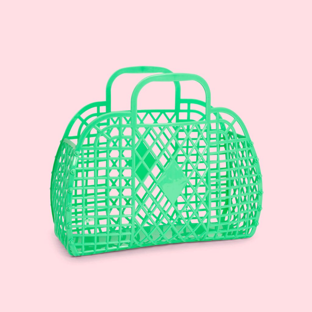 Retro Basket Jelly Bag - Small Green