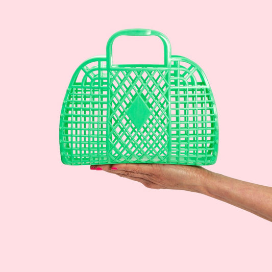 Retro Basket Jelly Bag - Small Green
