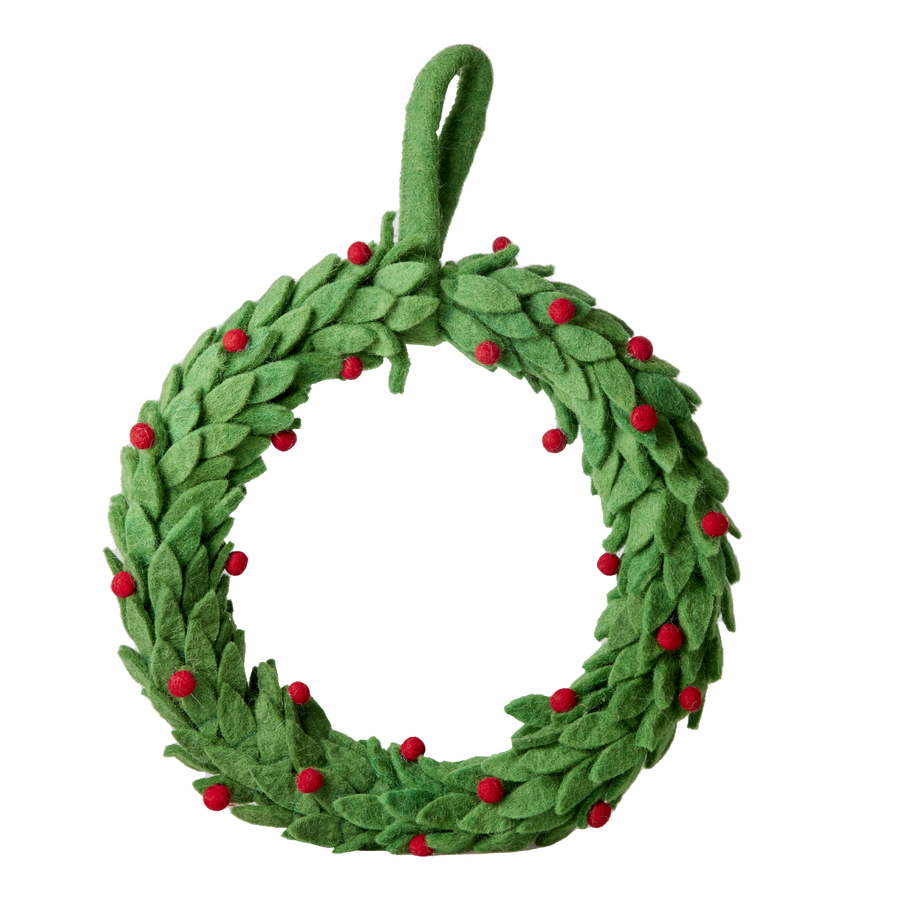 Felt Christmas Wreath by Rice