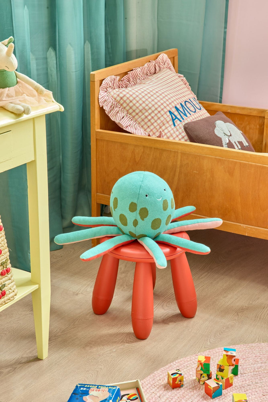 Kids Knitted Octopus Soft Toy