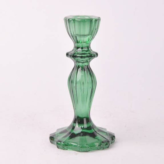 Dark Green Classic Glass Candle Holder