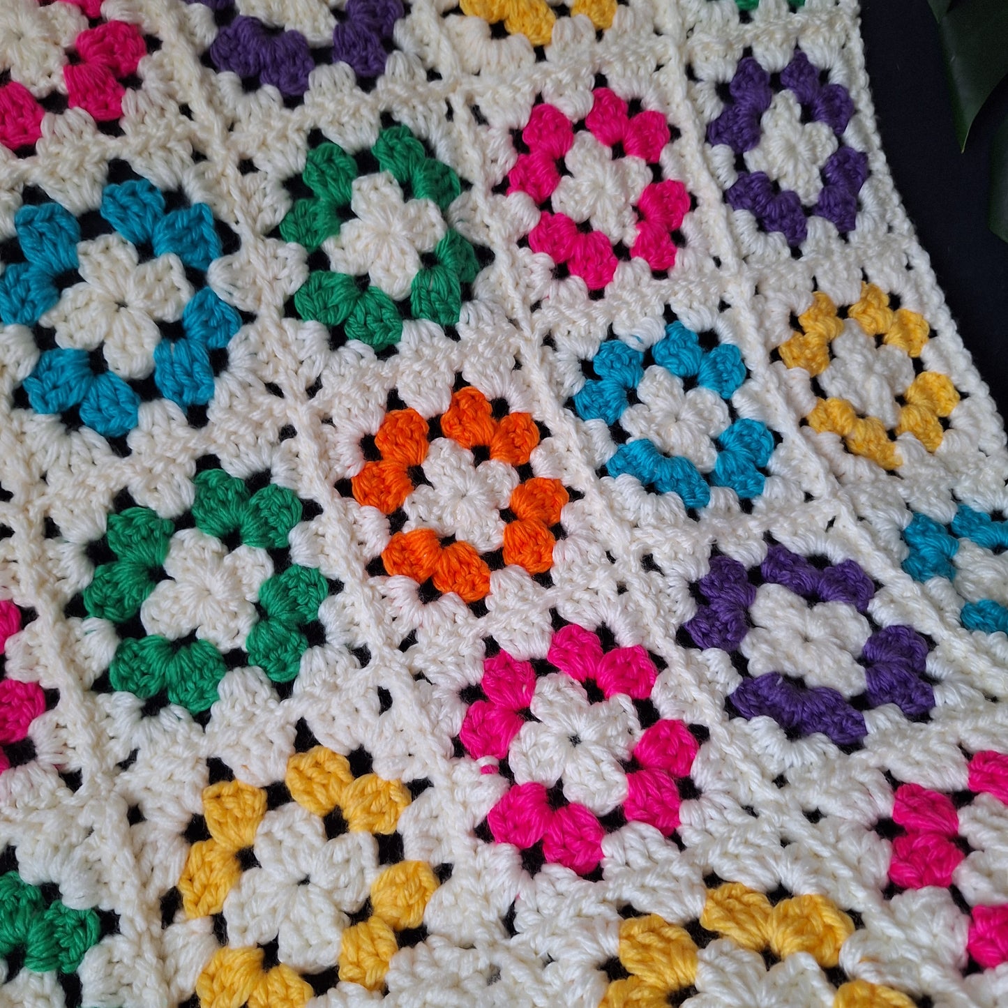 Super Chunky Patchwork Granny Square Blanket