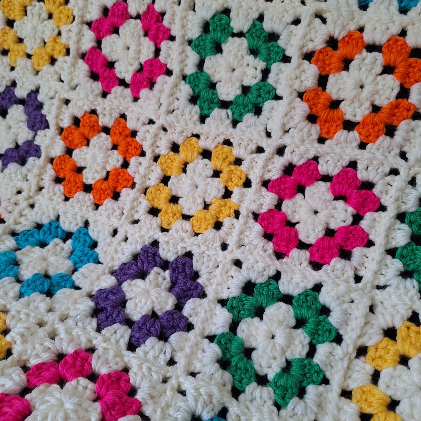 Super Chunky Patchwork Granny Square Blanket
