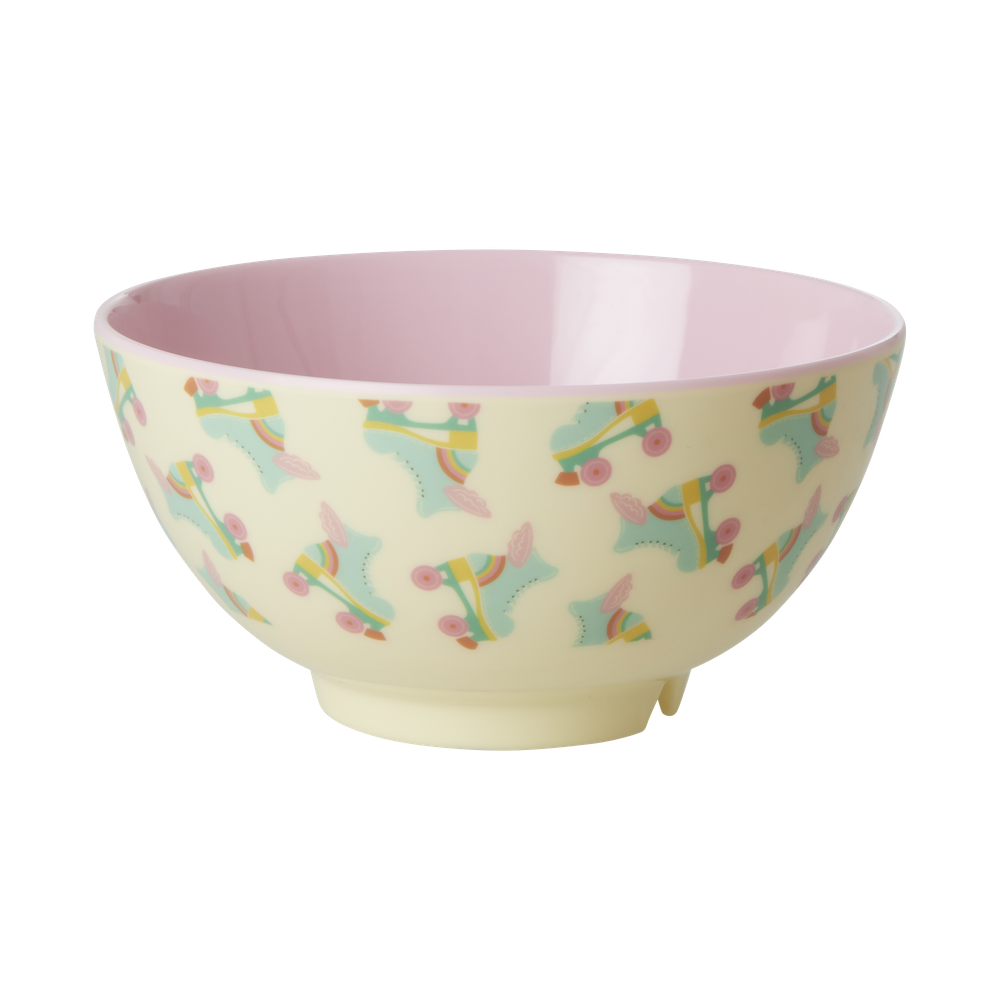 Roller Skate Print Medium Melamine Bowl