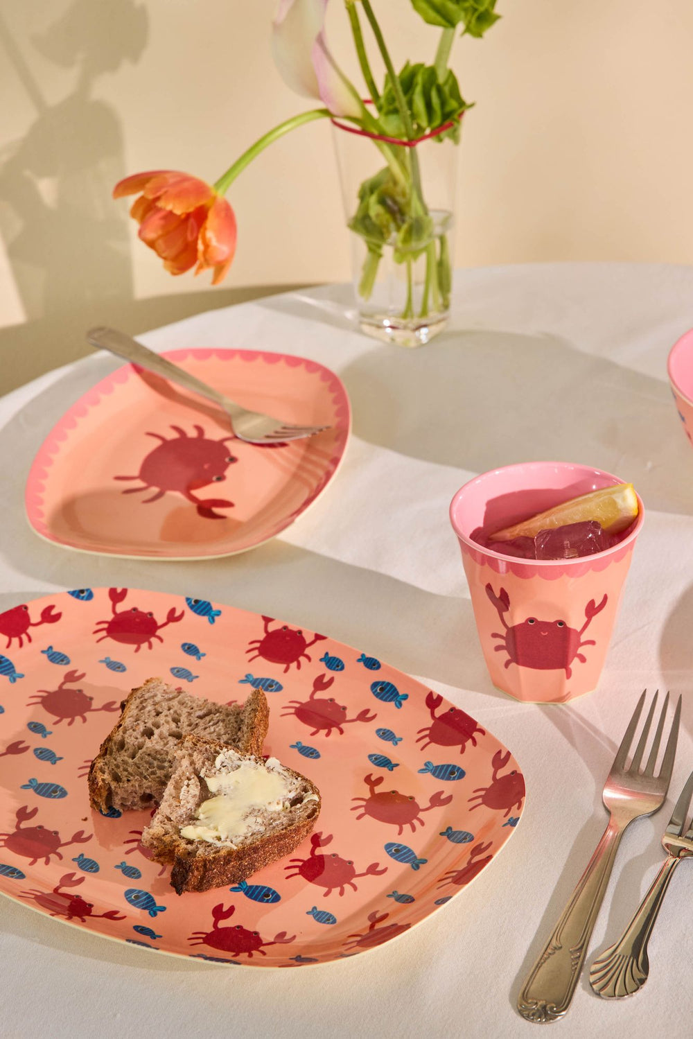 Rectangular Plate - Crab Print