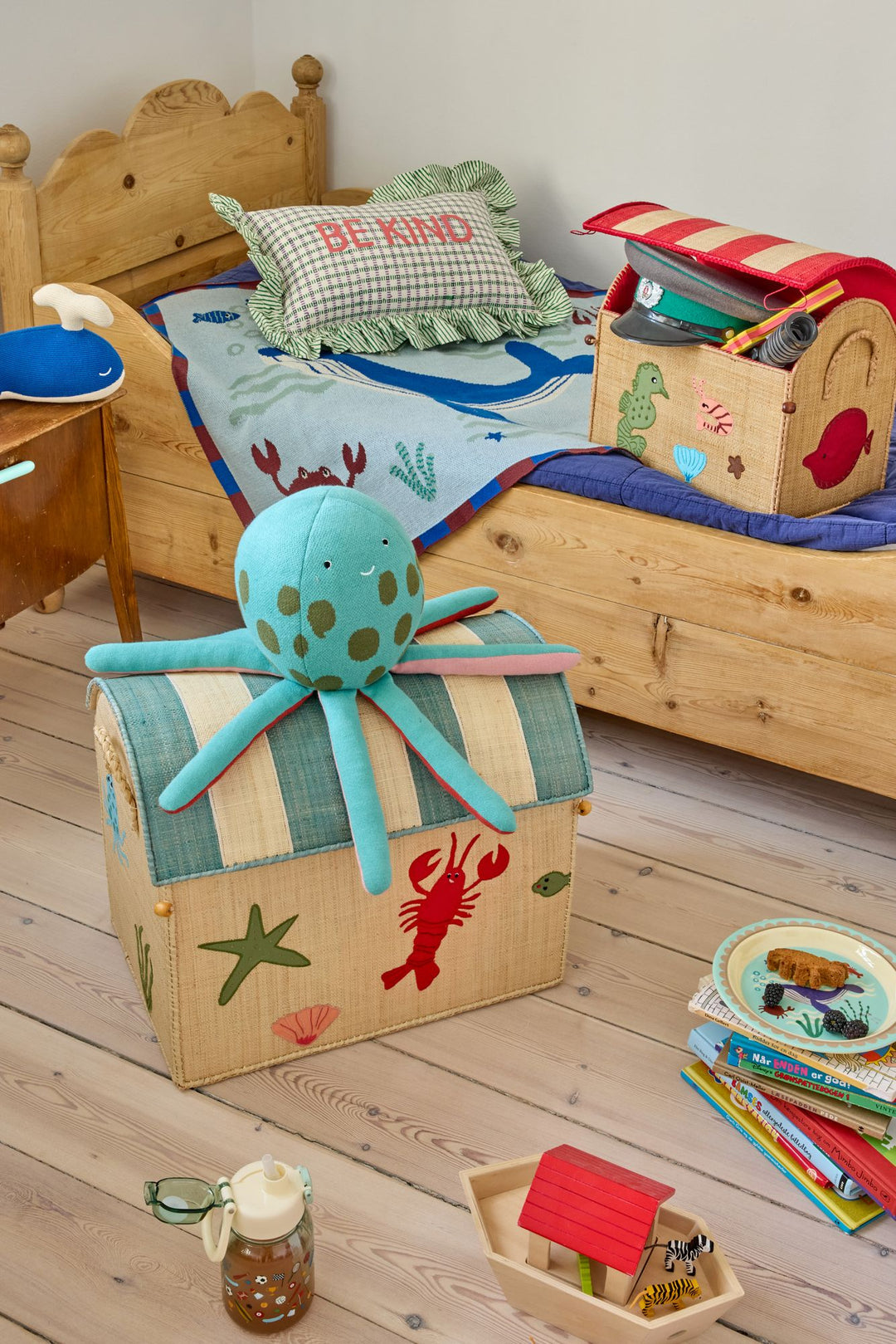 Raffia Toy Baskets - Ocean Theme