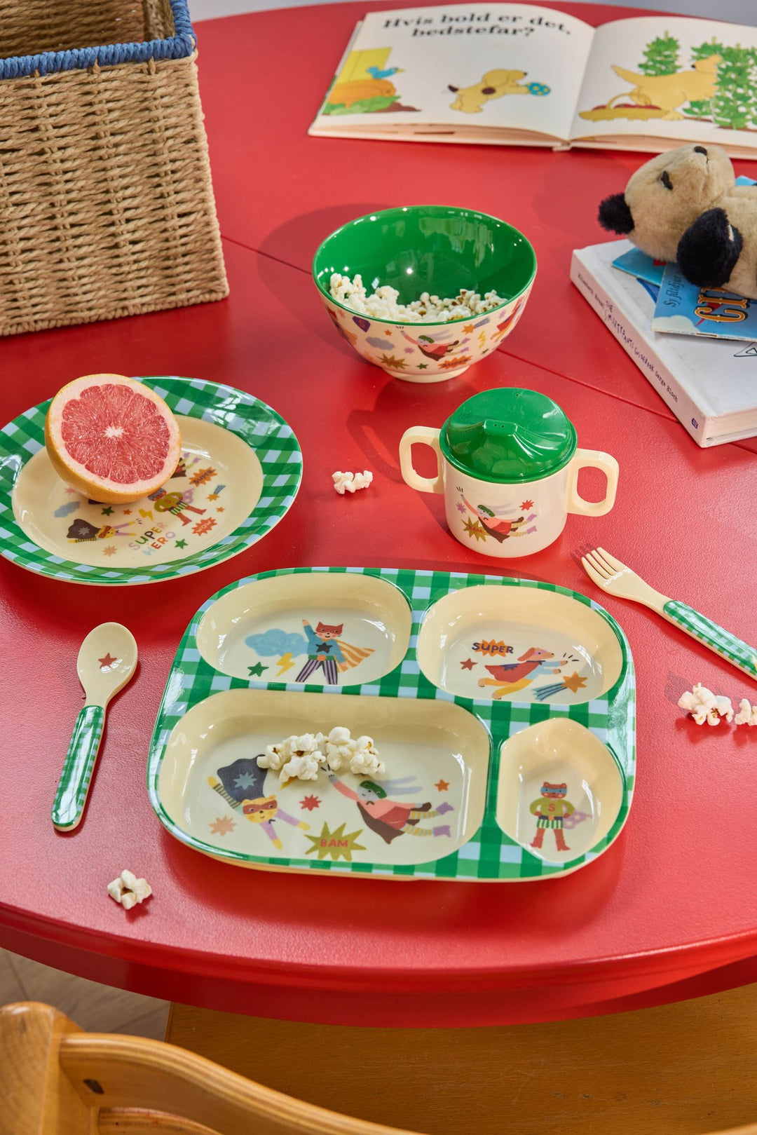 Baby Dinner Set - Green - Hero Print