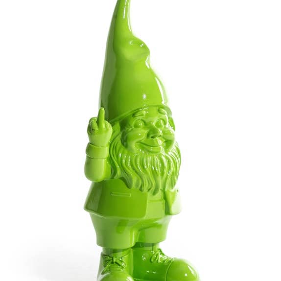 Medium Bright Green "Naughty Gnome" Figure
