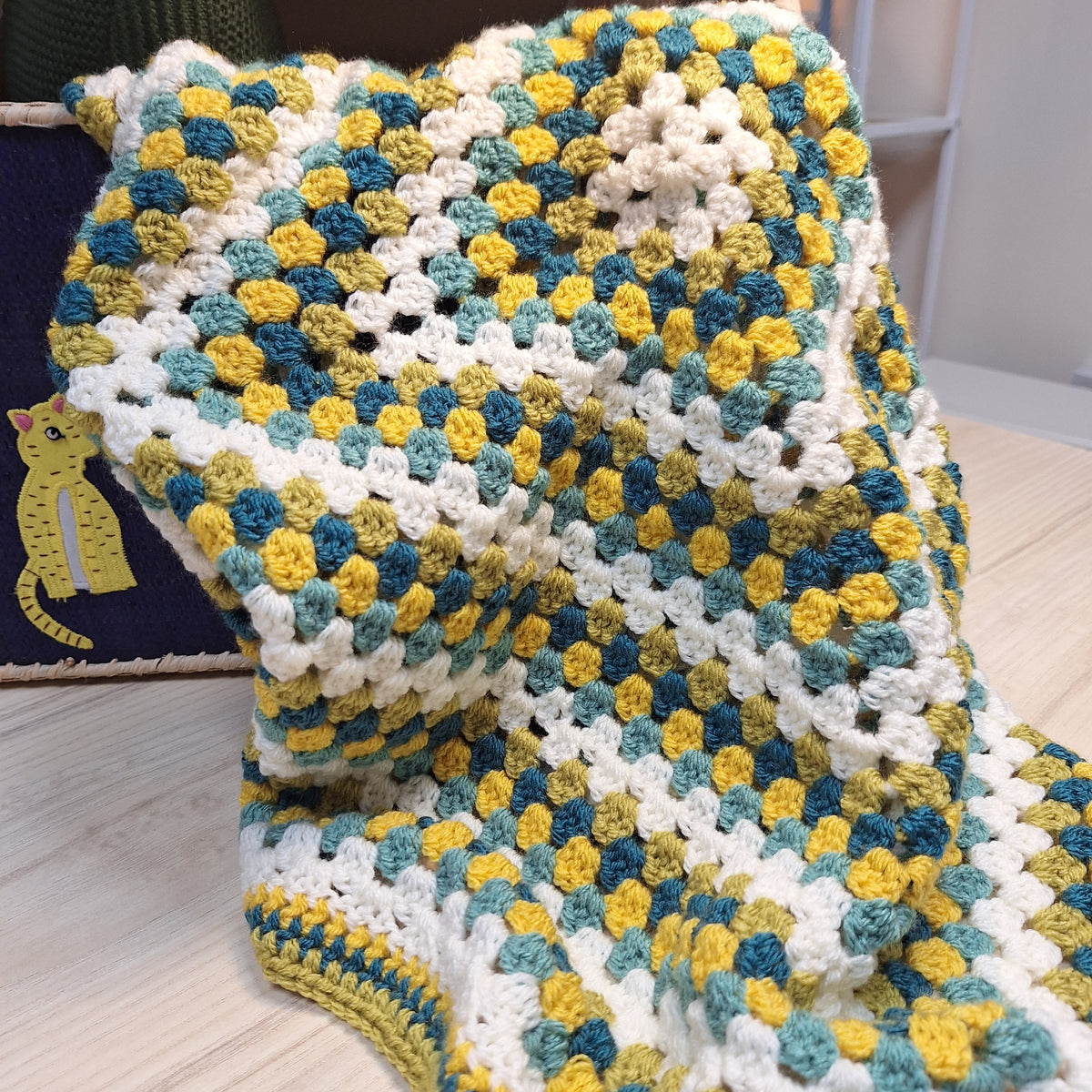Golden Meadow Granny Square Baby Blanket