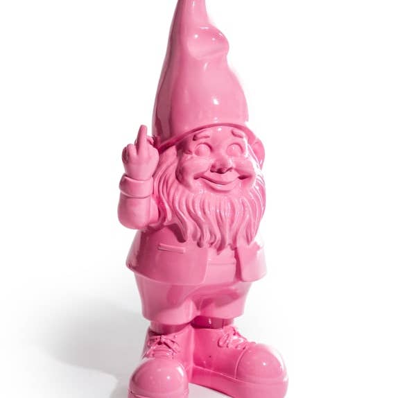 Medium Bright Pink "Naughty Gnome" Figure