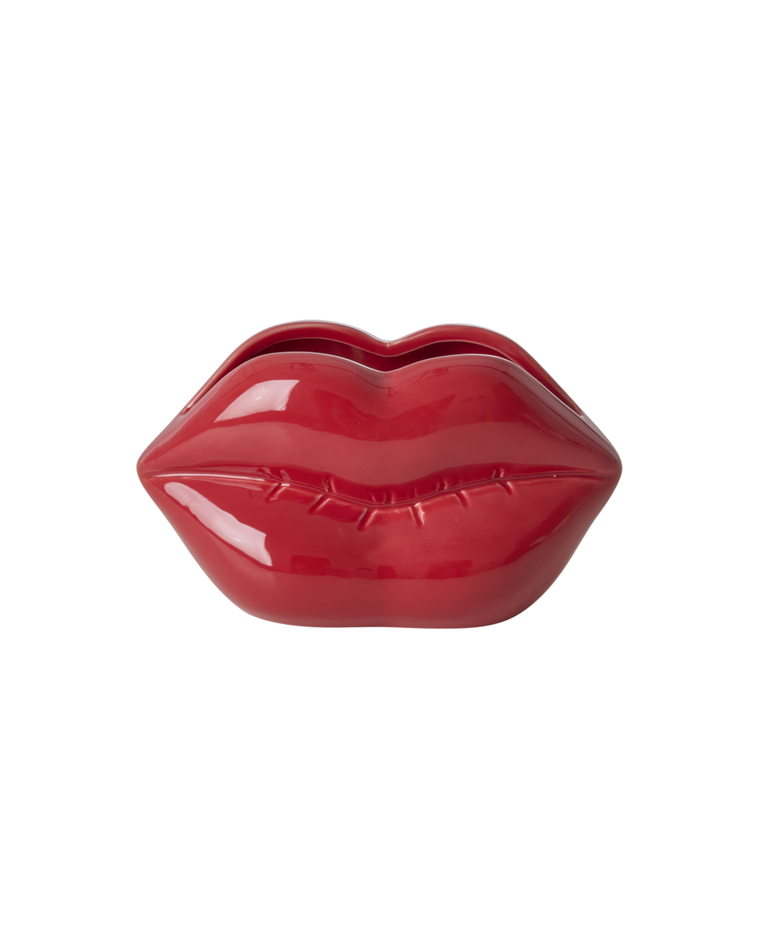 Ceramic Vase in Lips Shape - Red - 300ml