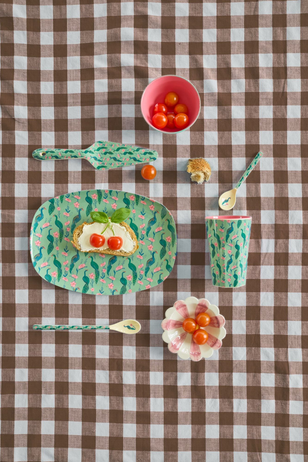 Melamine Cup with Peacock Power Print - Tall