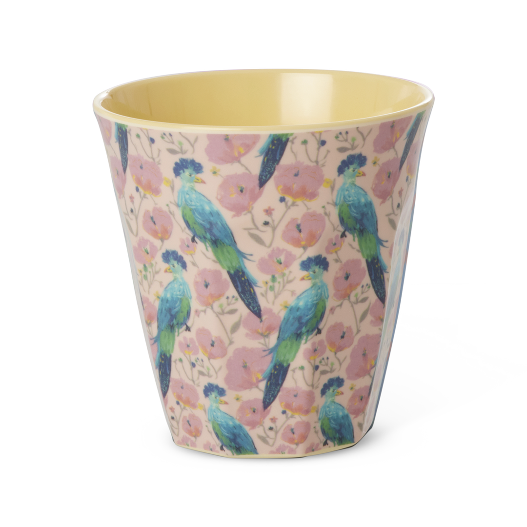 Exotic Bird Print Medium Melamine Cup