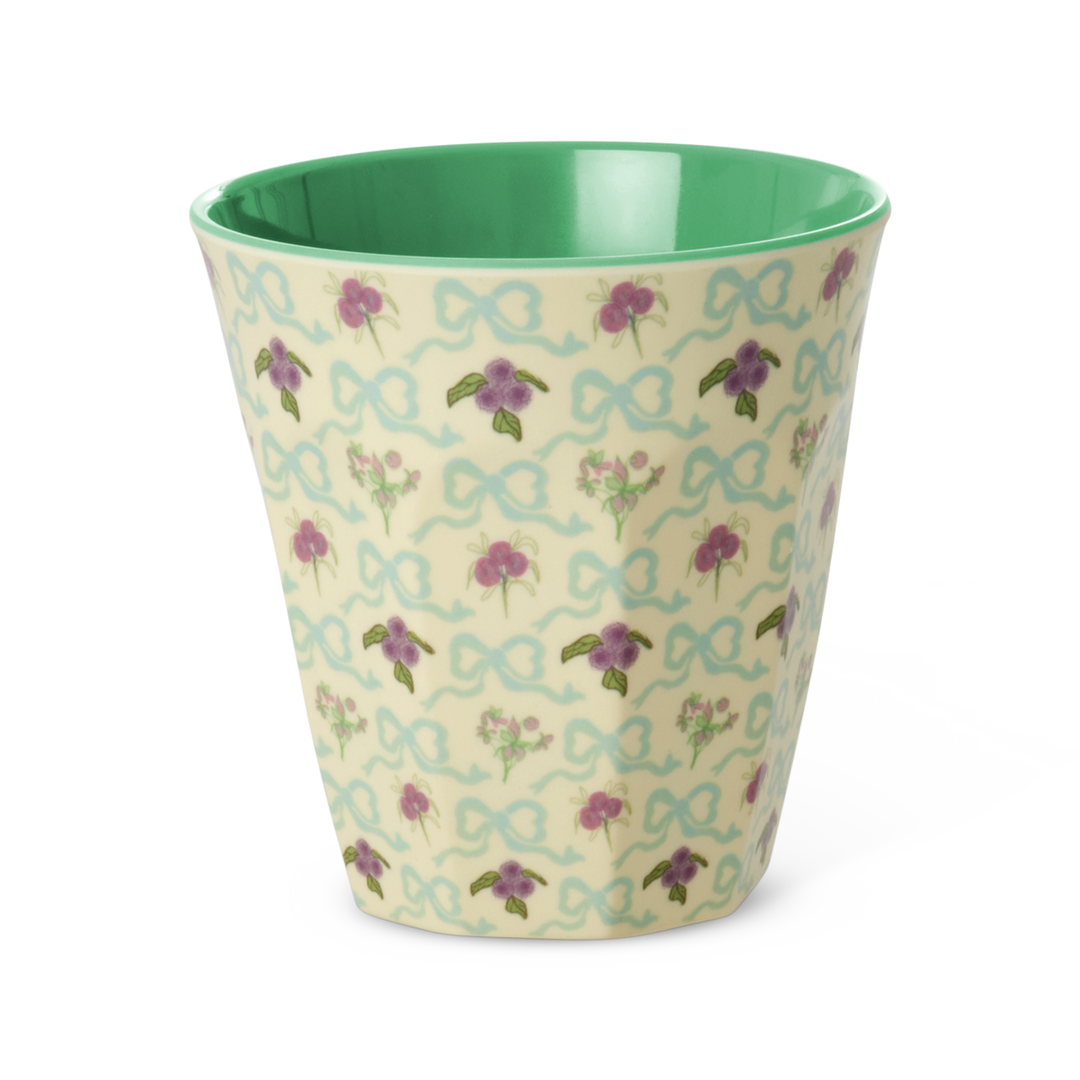 Bow & Bouquet Print Medium Melamine Cup