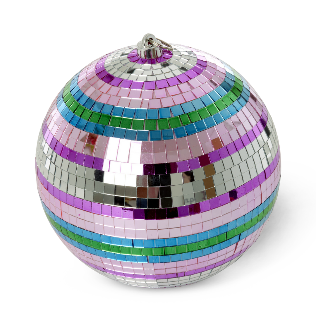 Large Multi Stripe Disco Ball