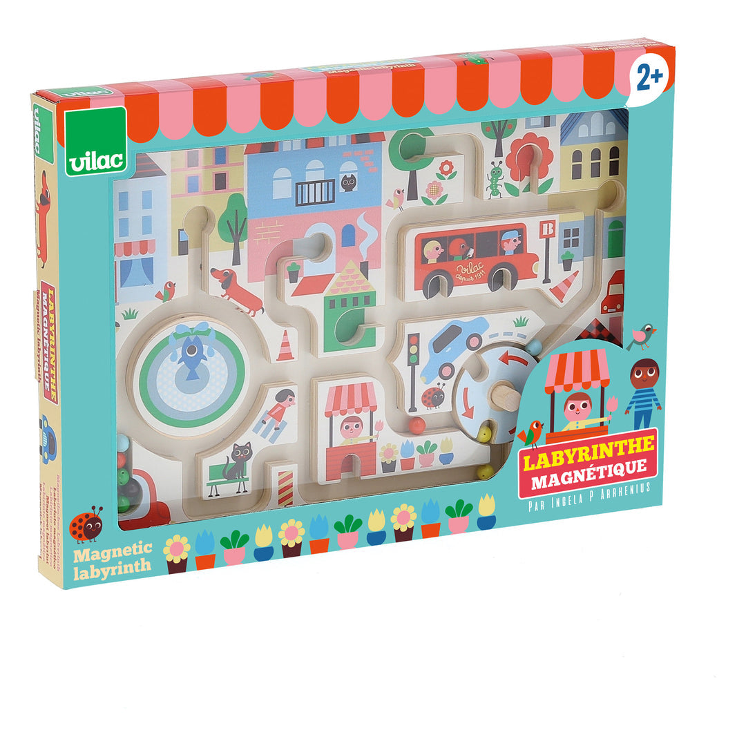 Vilac My Little Town Wooden Magnetic Maze - Ingela P Arrhenius