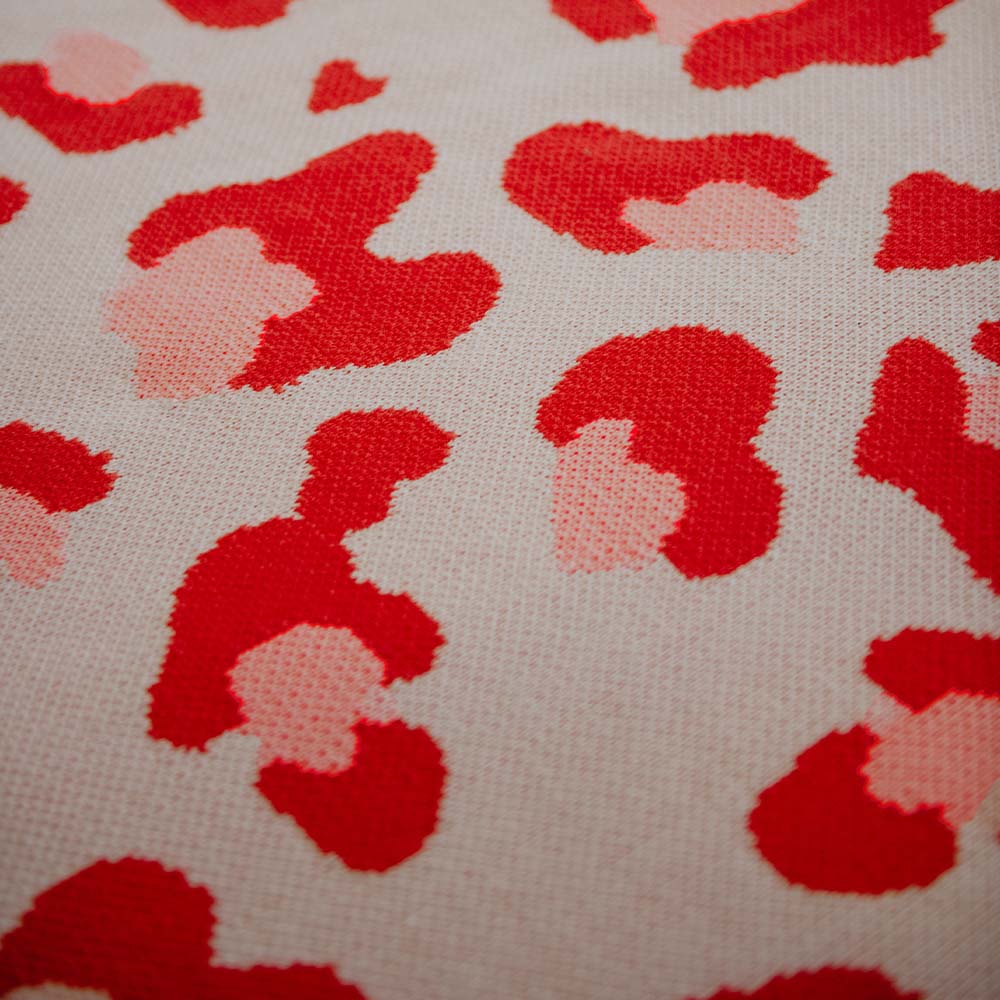 Pink Leopard Oversized Woven Blanket
