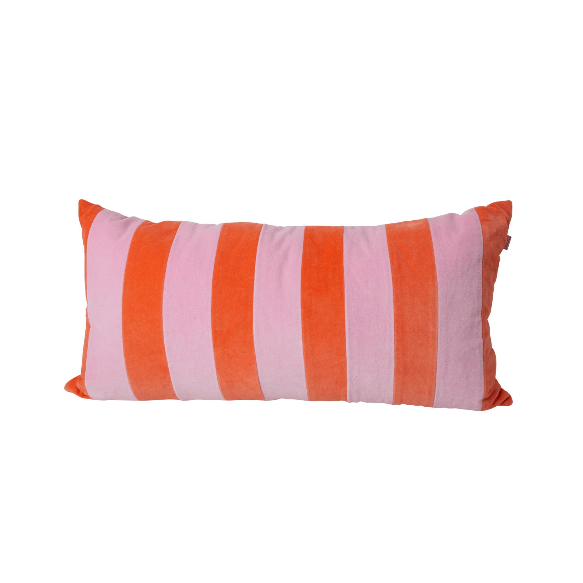 Orange store striped cushions