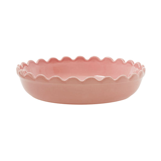 Small Stoneware Pie Dish - Soft Pink